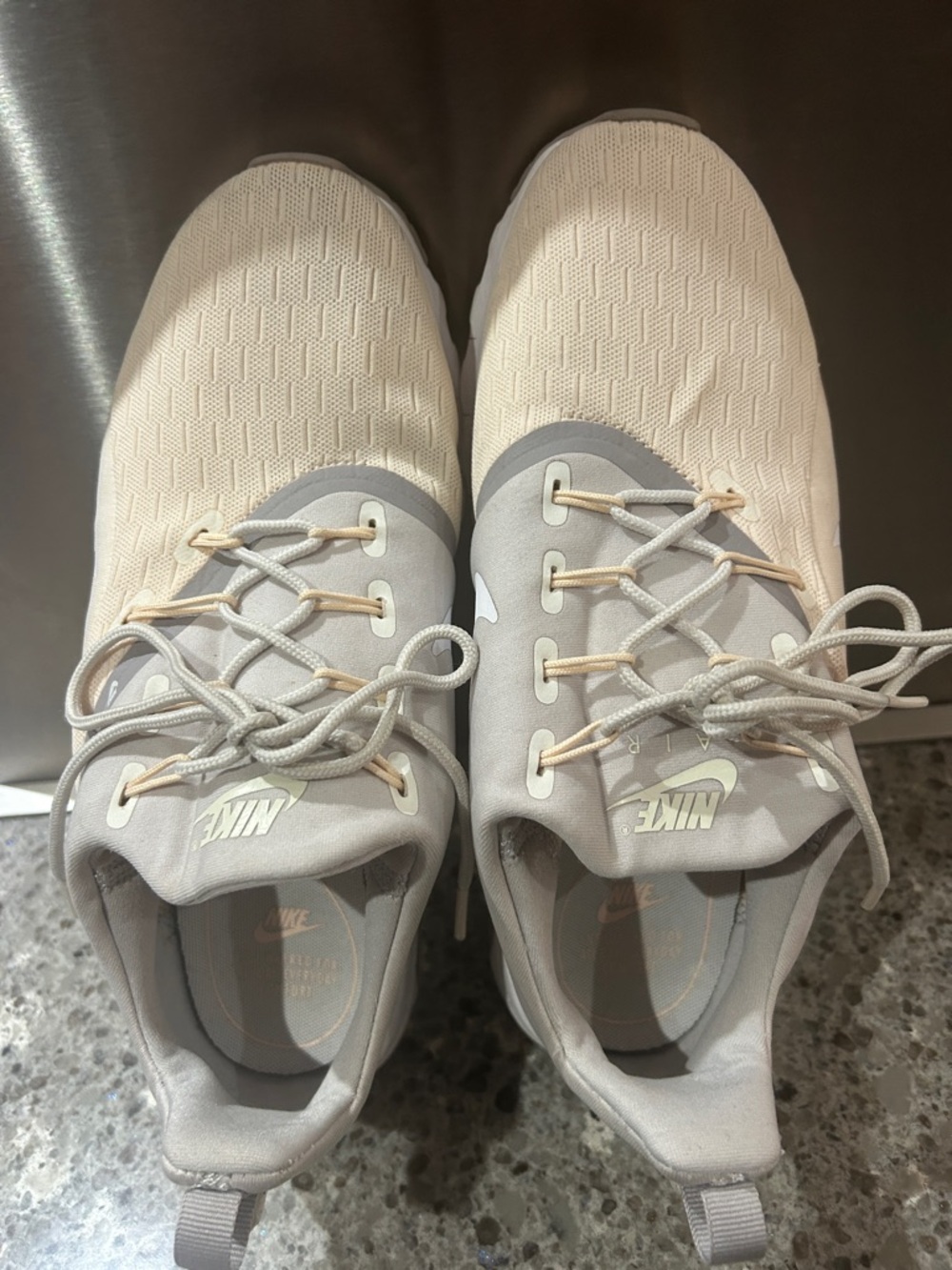 Nike Shoes Womens 8.5 Air Max Motion Racer 2 Running Sneakers AA2182-800 Beige